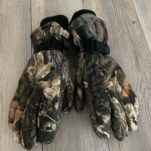 Cabelas GORE-TEX Outlast Shooting Gloves Camouflage Outdoor Hunting Large